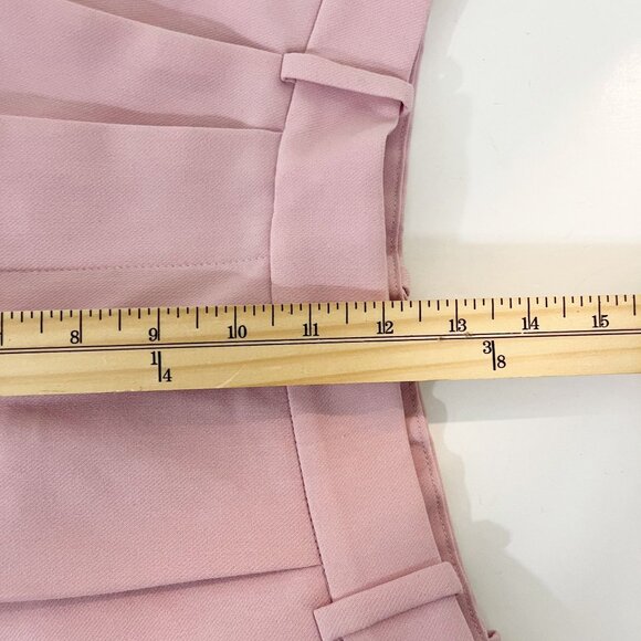 Abercrombie & Fitch Pink Pleat Front High Rise Shorts Pockets - Size 4, 27 - Picture 8 of 8